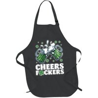 St Patricks Day Cheers Fckers Shamrock Clover Green Beer Apron