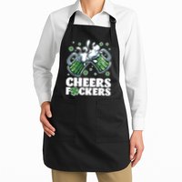 St Patricks Day Cheers Fckers Shamrock Clover Green Beer Apron