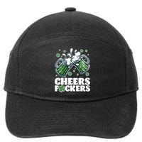St Patricks Day Cheers Fckers Shamrock Clover Green Beer 7-Panel Snapback Hat