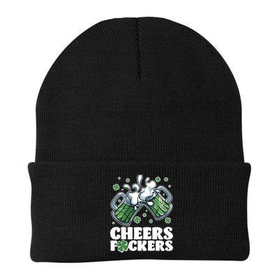 St Patricks Day Cheers Fckers Shamrock Clover Green Beer Beanie