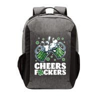 St Patricks Day Cheers Fckers Shamrock Clover Green Beer Vector Backpack