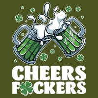 St Patricks Day Cheers Fckers Shamrock Clover Green Beer T-Shirt