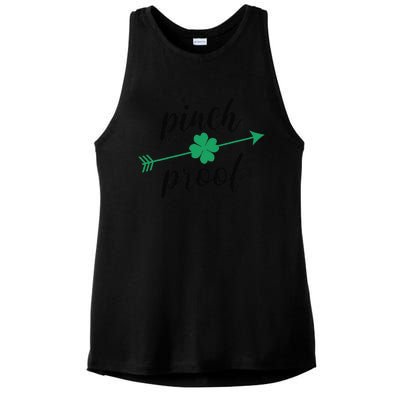 Saint Patrick's Day Pinch Proof Paddy's Day March 17 Design Cute Ladies PosiCharge Tri-Blend Wicking Tank