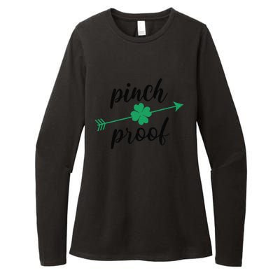 Saint Patrick's Day Pinch Proof Paddy's Day March 17 Design Cute Womens CVC Long Sleeve Shirt