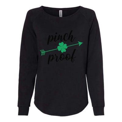 Saint Patrick's Day Pinch Proof Paddy's Day March 17 Design Cute Womens California Wash Sweatshirt