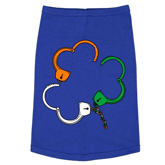 St Patricks Day Police Officer Irish Shamrock Handcuffs Gift Doggie Tank