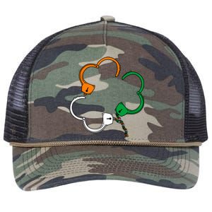 St Patricks Day Police Officer Irish Shamrock Handcuffs Gift Retro Rope Trucker Hat Cap