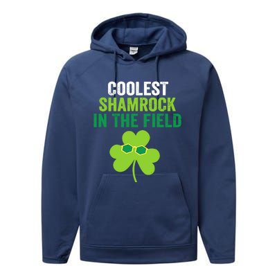 St PatrickS Day 2024 St Patricks Day 2024 Coolest Shamrock Performance Fleece Hoodie