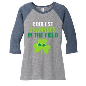 St PatrickS Day 2024 St Patricks Day 2024 Coolest Shamrock Women's Tri-Blend 3/4-Sleeve Raglan Shirt