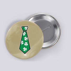 Saint Patrick's Day Tie Costume With Clovers Button