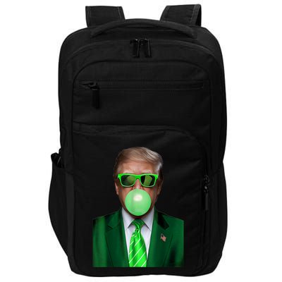 St. Patricks Day Funny Trump Bubble. Gum Design Green Gift Impact Tech Backpack