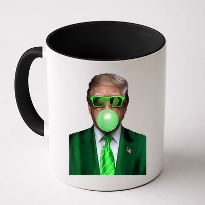 St. Patricks Day Funny Trump Bubble. Gum Design Green Gift Mug