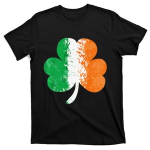 Saint Patrick's Day Irish Flag GrungeStyle Shamrock T-Shirt