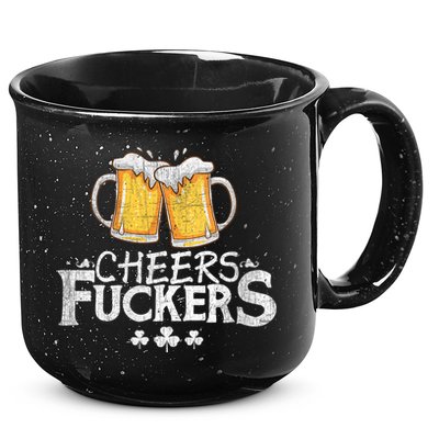 St Patricks Day Cheers Fuckers 15oz Campfire Ceramic Mug
