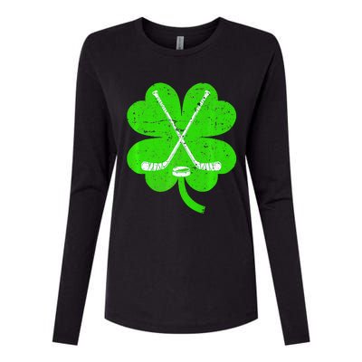 St Patricks Day Irish Hockey Shamrock Costume Womens Cotton Relaxed Long Sleeve T-Shirt