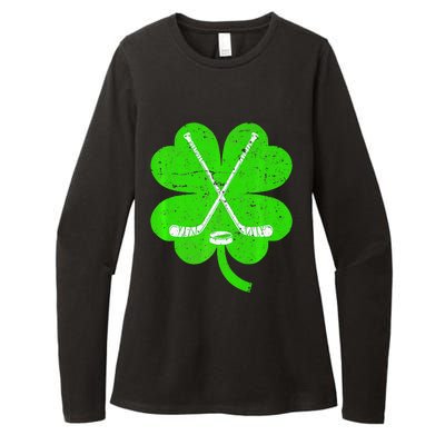 St Patricks Day Irish Hockey Shamrock Costume Womens CVC Long Sleeve Shirt