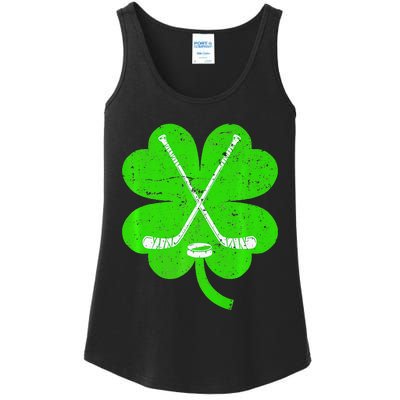 St Patricks Day Irish Hockey Shamrock Costume Ladies Essential Tank