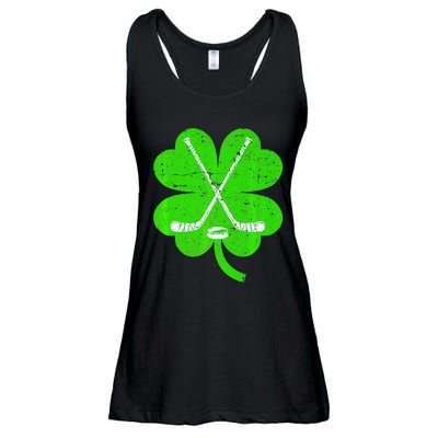 St Patricks Day Irish Hockey Shamrock Costume Ladies Essential Flowy Tank