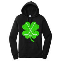 St Patricks Day Irish Hockey Shamrock Costume Women's Pullover Hoodie