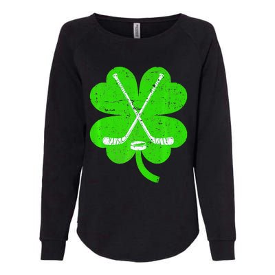 St Patricks Day Irish Hockey Shamrock Costume Womens California Wash Sweatshirt