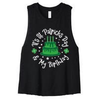 Saint Patrick's Day Funny Graphic Quote Print Birthday Gift Women's Racerback Cropped Tank