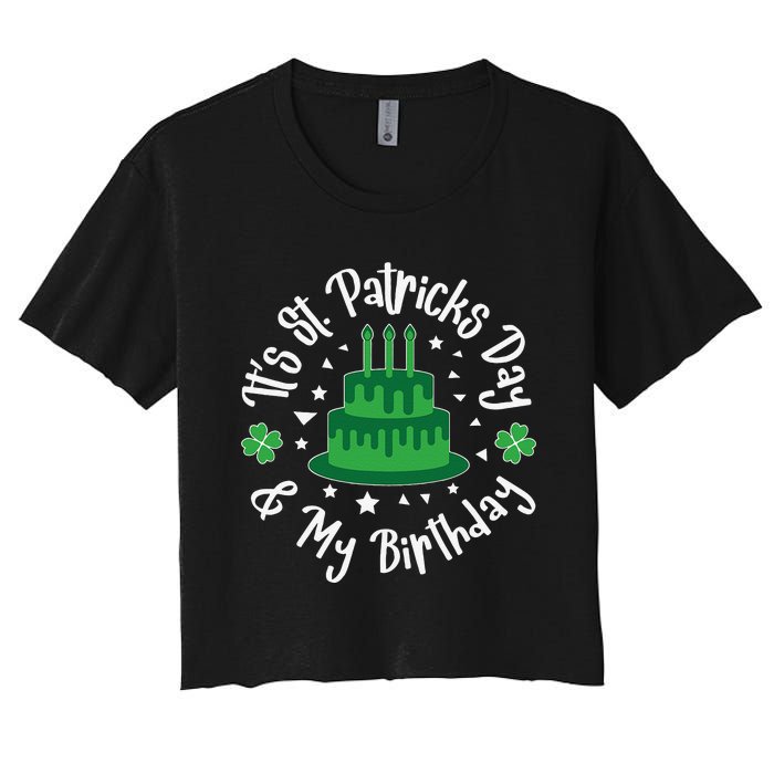 Saint Patrick's Day Funny Graphic Quote Print Birthday Gift Women's Crop Top Tee