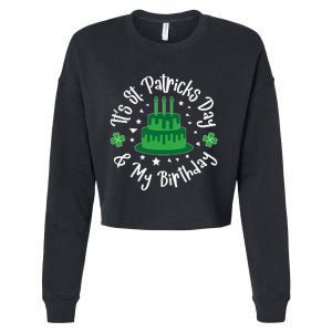 Saint Patrick's Day Funny Graphic Quote Print Birthday Gift Cropped Pullover Crew