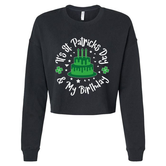 Saint Patrick's Day Funny Graphic Quote Print Birthday Gift Cropped Pullover Crew