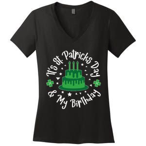 Saint Patrick's Day Funny Graphic Quote Print Birthday Gift Women's V-Neck T-Shirt