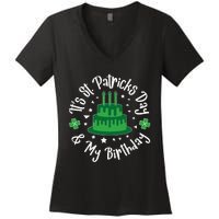 Saint Patrick's Day Funny Graphic Quote Print Birthday Gift Women's V-Neck T-Shirt