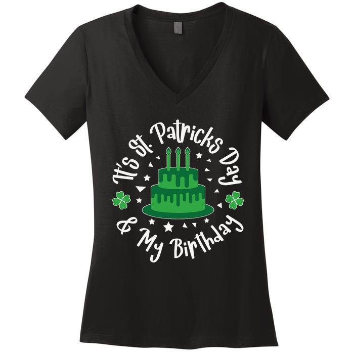 Saint Patrick's Day Funny Graphic Quote Print Birthday Gift Women's V-Neck T-Shirt