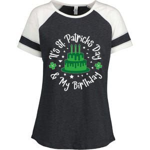 Saint Patrick's Day Funny Graphic Quote Print Birthday Gift Enza Ladies Jersey Colorblock Tee