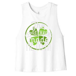 St Patricks Day Gift The Goblins Have Brought Me To This Funny Gift Women's Racerback Cropped Tank