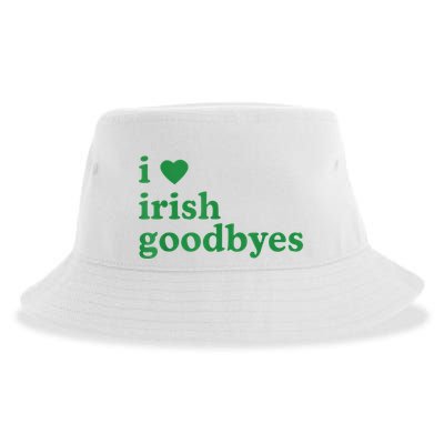 St Patricks Day I Love Irish Goodbyes I Heart Irish Goodbyes Sustainable Bucket Hat