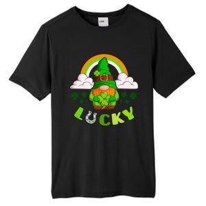 St Patricks Day Lucky Gnome Irish Rainbow Cute Gift Tall Fusion ChromaSoft Performance T-Shirt