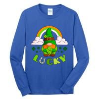 St Patricks Day Lucky Gnome Irish Rainbow Cute Gift Tall Long Sleeve T-Shirt