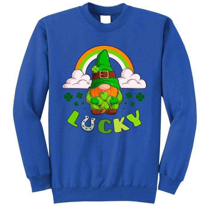 St Patricks Day Lucky Gnome Irish Rainbow Cute Gift Tall Sweatshirt