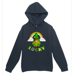 St Patricks Day Lucky Gnome Irish Rainbow Cute Gift Urban Pullover Hoodie