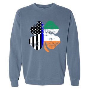 St Patricks Day Police Officer Support Gift Garment-Dyed Sweatshirt