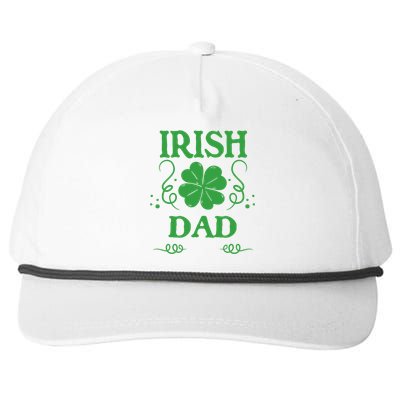 St Patricks Day Proud Irish Dad Clover Shamrock Father Gift Snapback Five-Panel Rope Hat