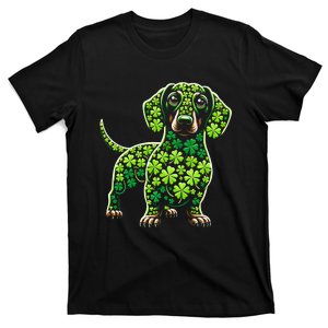 St Patrick Day Dachshund Irish Shamrock Clover Dog Lover Best Gift T-Shirt