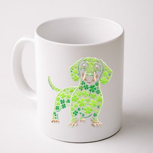 St Patrick Day Dachshund Irish Shamrock Clover Dog Lover Best Gift Coffee Mug