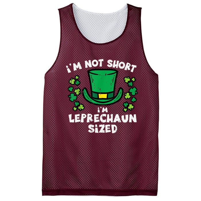 St Patricks Day Not Short Leprechaun Sized Mesh Reversible Basketball Jersey Tank