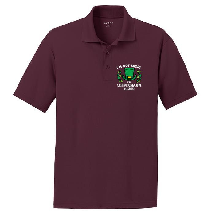 St Patricks Day Not Short Leprechaun Sized PosiCharge RacerMesh Polo