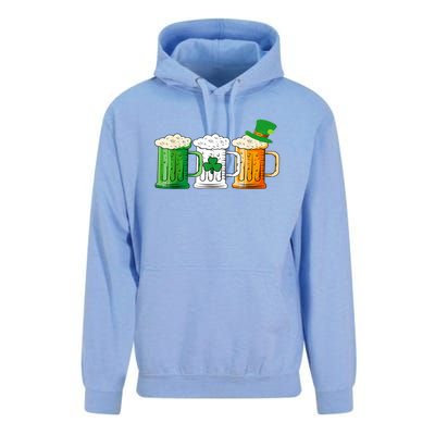 St Patricks Day Irish Beer Ireland Flag Leprechaun Cute Clover Gift Unisex Surf Hoodie