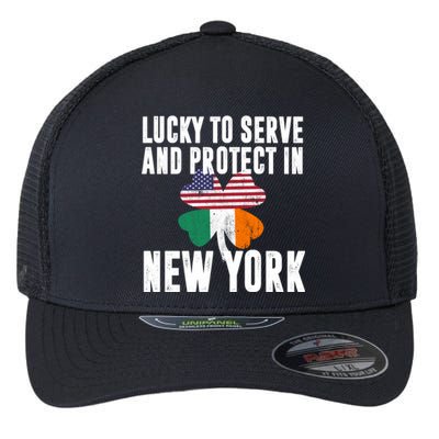 St Patricks Day Irish Police Officer In New York Gift Flexfit Unipanel Trucker Cap