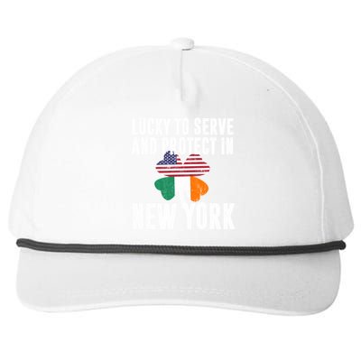 St Patricks Day Irish Police Officer In New York Gift Snapback Five-Panel Rope Hat