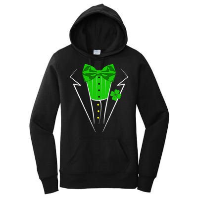 Saint Patrick's Day Irish Funny Tuxedo Costume Pub Women's Pullover Hoodie