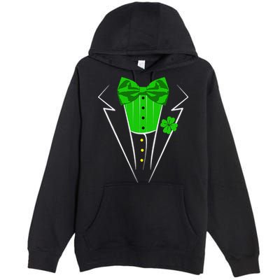 Saint Patrick's Day Irish Funny Tuxedo Costume Pub Premium Pullover Hoodie