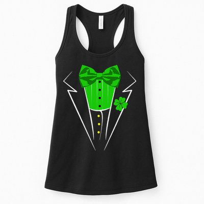 Saint Patrick's Day Irish Funny Tuxedo Costume Pub Womens Tank Top